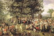 BRUEGHEL, Jan the Elder Wedding Banquet g Germany oil painting reproduction